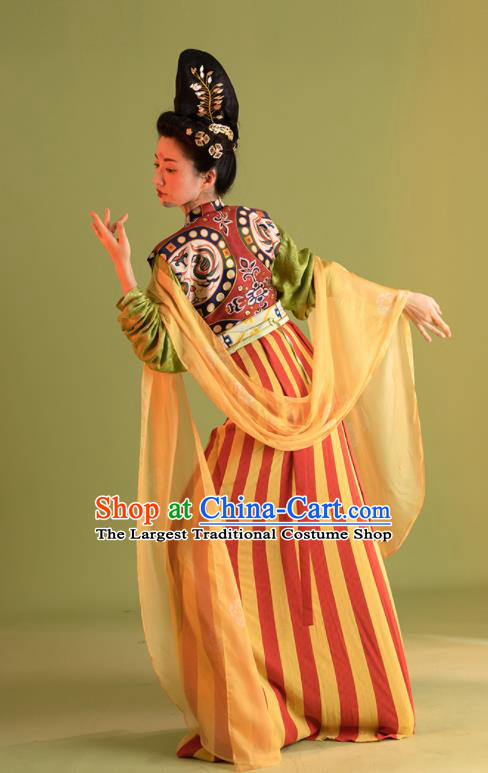 China Tang Dynasty Dance Lady Historical Clothing Traditional Court Hanfu Dress Ancient Palace Princess Garment Costumes