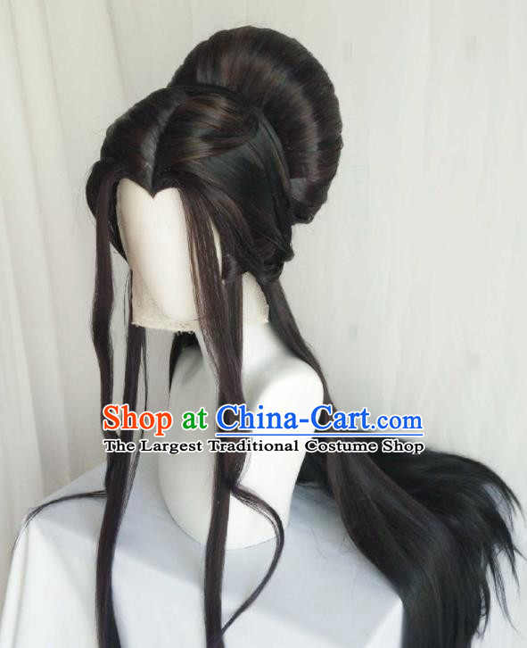 Chinese Cosplay Imperial Consort Hair Accessories Ancient Goddess Wigs Headwear Traditional Puppet Show Young Beauty Li Jianshi Hairpieces
