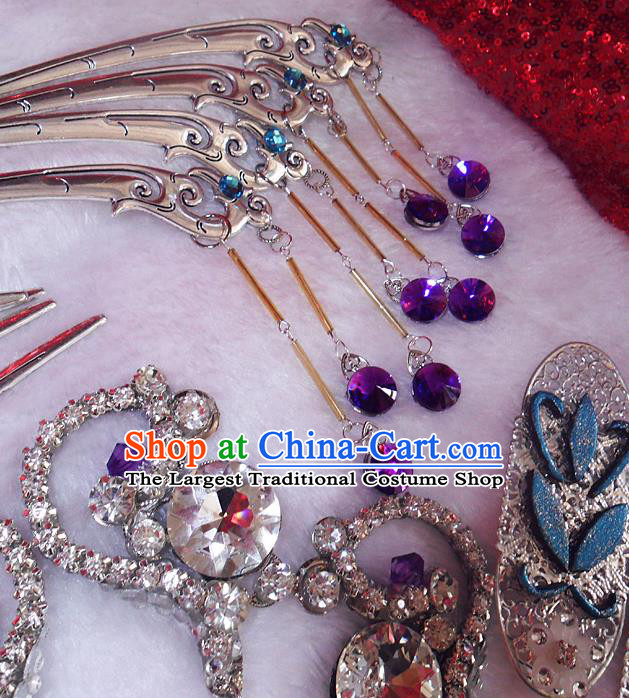 Top Chinese Cosplay Hair Accessories Ancient Empress Hair Combs Hairpins Puppet Show Ji Wuxia Headpieces