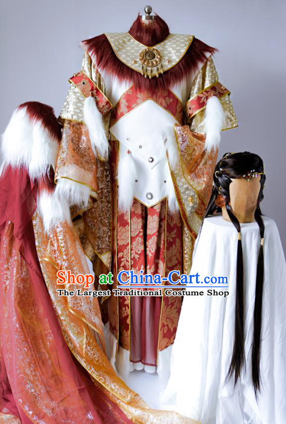 Custom China Puppet Show Royal King Clothing Ancient Swordsman Garment Costumes Cosplay Young General Outfits