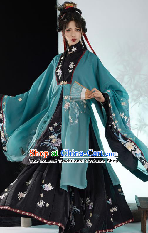 China Traditional Court Woman Hanfu Dress Apparels Ancient Imperial Consort Garment Costumes Ming Dynasty Noble Beauty Historical Clothing