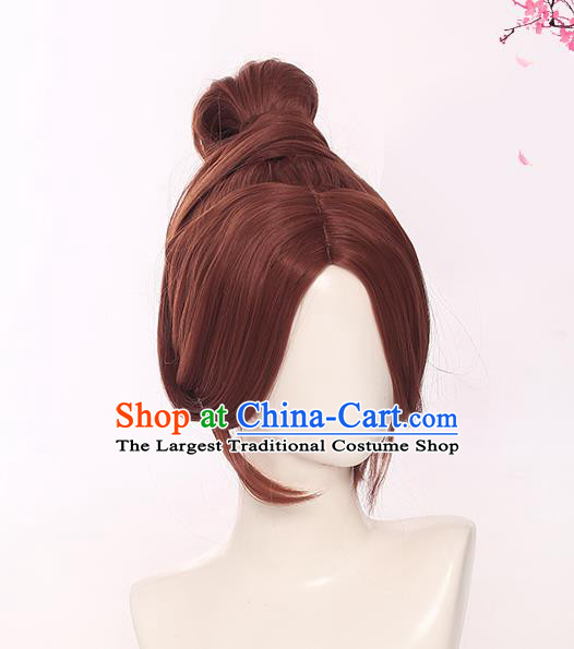 Handmade Cosplay Fairy Hairpieces Tang Dynasty Palace Lady Wigs Traditional Game Princess Hair Accessories