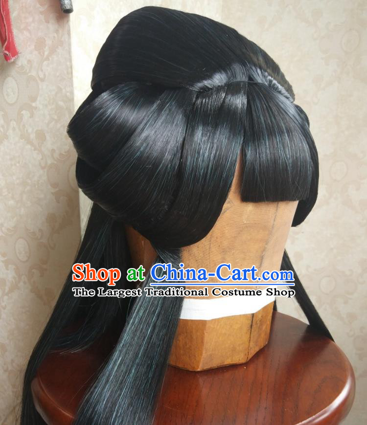 China Cosplay Fairy Princess Hairpieces Ancient Young Lady Wigs Headdress Traditional Puppet Show Wei Shanghu Hair Accessories