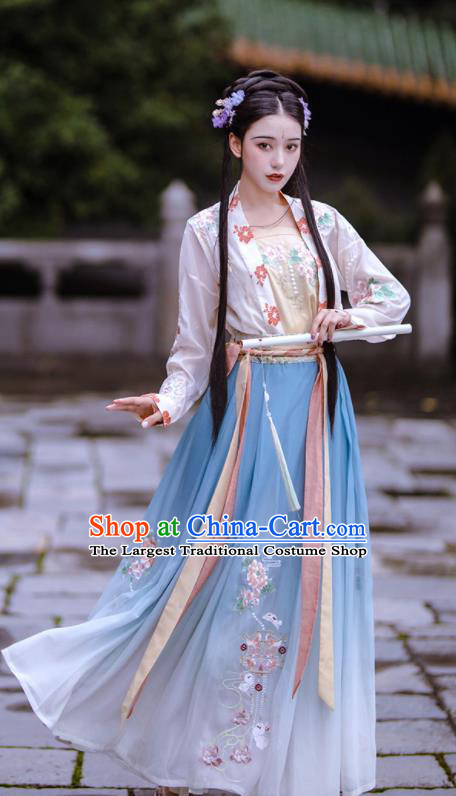 China Traditional Court Lady Historical Clothing Ancient Princess Garment Costumes Song Dynasty Palace Beauty Hanfu Dress Apparels