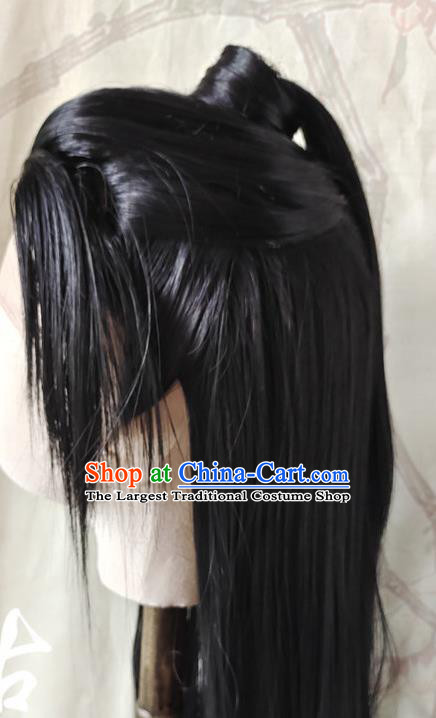 Chinese Traditional Hanfu Male Wigs Headdress Ancient Young Childe Hair Accessories Handmade Cosplay Swordsman Xie Yun Hairpieces