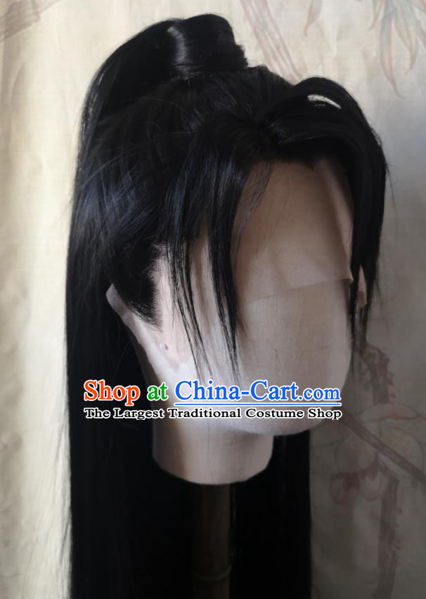 Chinese Drama Word of Honor Cao Weining Front Lace Wigs Headdress Ancient Young Hero Hair Accessories Handmade Cosplay Swordsman Hairpieces