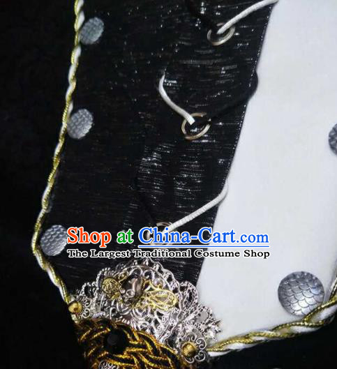 Custom Chinese Puppet Show Military Counsellor Fan Props Handmade Swordsman Fans Accessories Cosplay Performance Fan
