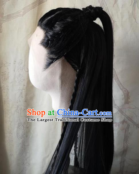 Chinese Drama Word of Honor Front Lace Wigs Headdress Ancient Noble Childe Hair Accessories Handmade Cosplay Swordsman Hairpieces