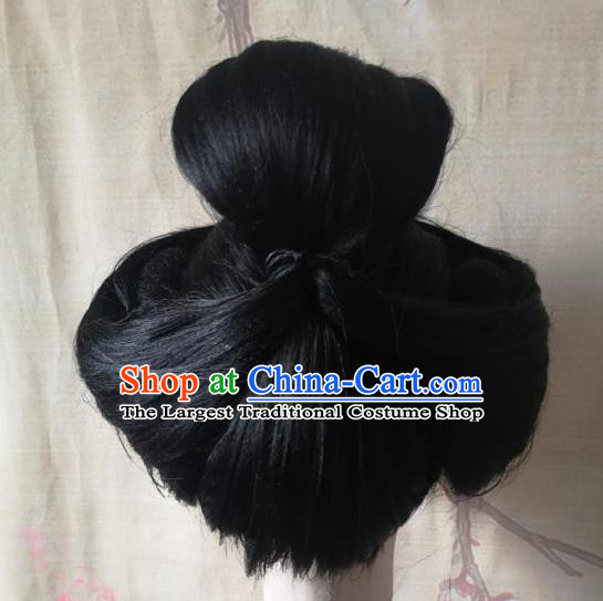 China Traditional Tang Dynasty Palace Lady Hair Accessories Cosplay Geisha Wigs Headwear Ancient Court Woman Hairpieces