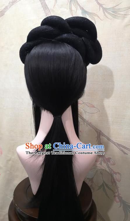 China Traditional Opera Hua Tan Hair Accessories Cosplay Noble Lady Bangs Wigs Headwear Ancient Princess Hairpieces