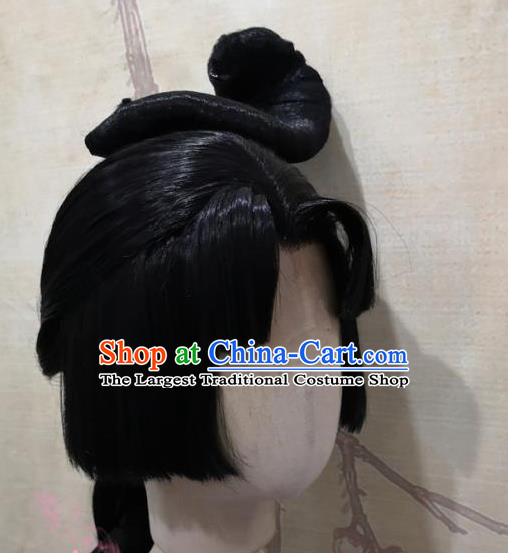China Cosplay Fairy Front Lace Wigs Headwear Ancient Swordswoman Hairpieces Traditional Hanfu Hair Accessories