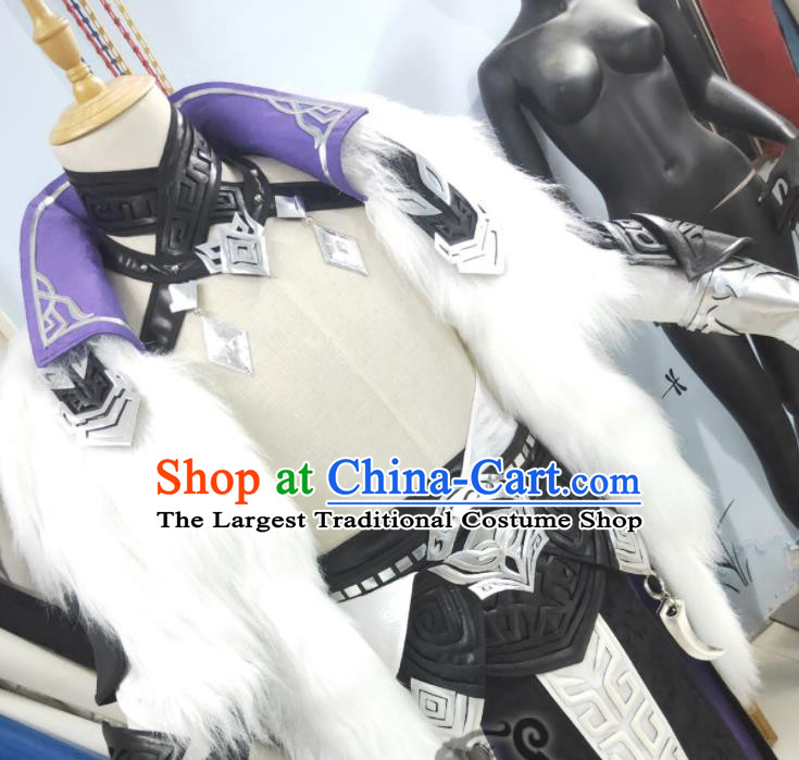China Cosplay Swordsman Apparels Ancient Knight Warrior Clothing Traditional JX Online General Garment Costumes