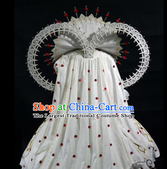 Top Halloween Fancy Ball Garment Costume Cartoon Magic Queen Clothing Cosplay Monarchess White Dress Clothing
