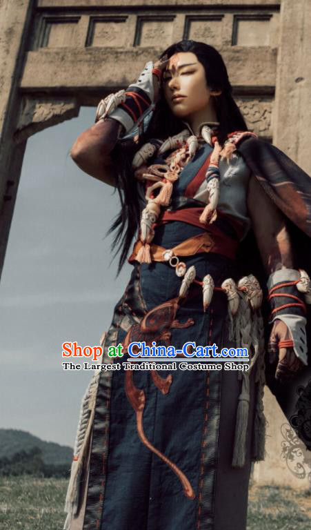 China Ancient Young Hero Clothing Traditional Swords of Legends Jin Yun Garment Costumes Cosplay Swordsman Apparels
