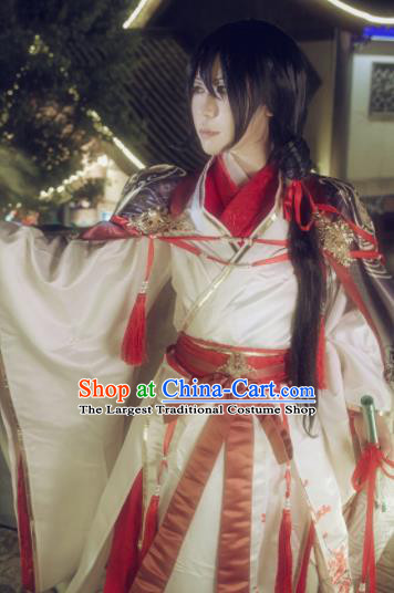 China Traditional Chivalrous Kawaler Garment Costumes Cosplay Swordsman Apparels Ancient Royal Prince Clothing
