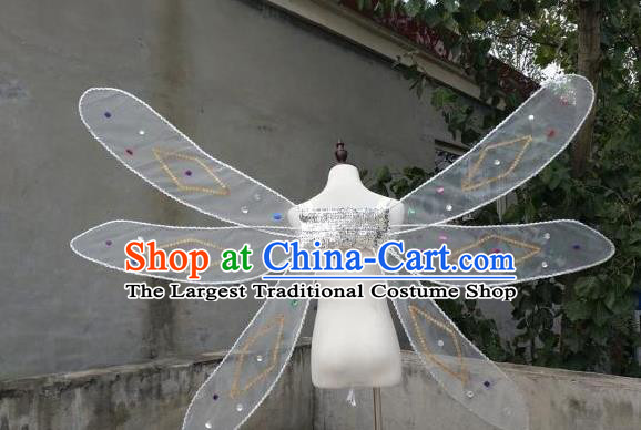 Top Brazilian Parade Back Accessories Cosplay Angel Decorations Miami Catwalks Props Stage Show Organza Wings