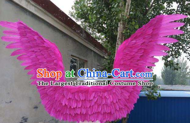 Top Brazilian Parade Back Accessories Cosplay Angel Decorations Miami Catwalks Props Stage Show Rosy Feather Wings