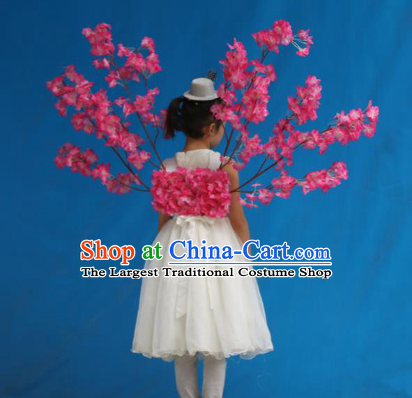 Top Miami Angel Props Catwalks Pink Peach Blossom Wings Brazilian Parade Accessories Halloween Cosplay Back Decorations
