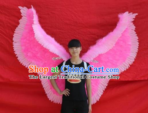 Top Miami Angel Props Stage Show Pink Feather Wings Catwalks Back Accessories Brazil Parade Giant Decorations