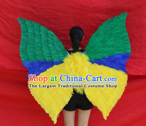 Top Opening Dance Back Accessories Brazil Parade Decorations Miami Catwalks Feather Props Stage Show Butterfly Wings