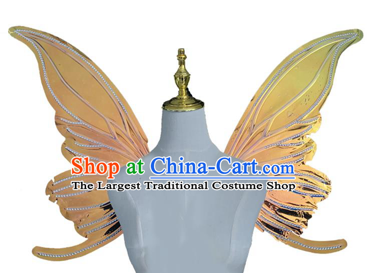 Top Stage Show Butterfly Wings Cosplay Flower Fairy Accessories Brazil Parade Back Decorations Catwalks Props