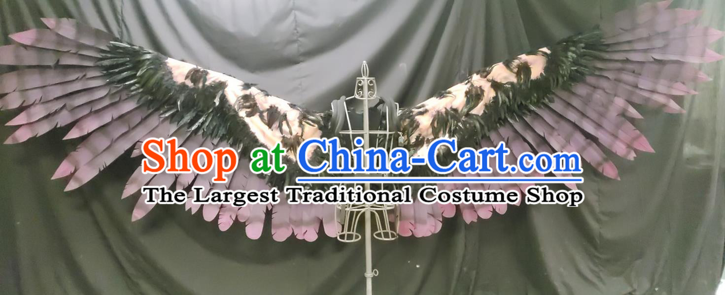 Top Stage Show Electric Telescopic Wings Cosplay Angel Accessories Brazil Parade Back Decorations Catwalks Deluxe Feather Props