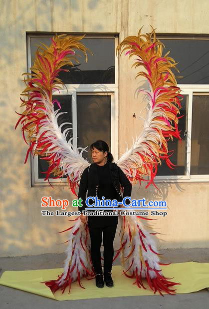 Top Opening Dance Back Accessories Brazil Parade Decorations Miami Angel Catwalks Props Stage Show Deluxe Feather Wings