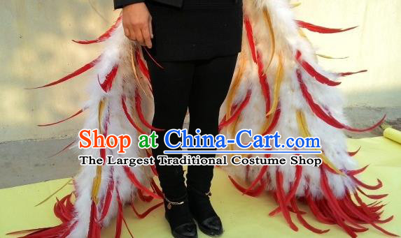 Top Opening Dance Back Accessories Brazil Parade Decorations Miami Angel Catwalks Props Stage Show Deluxe Feather Wings