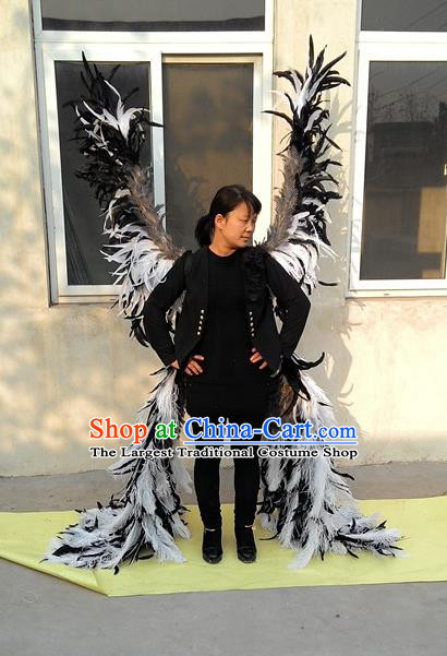 Top Stage Show Deluxe Feather Wings Opening Dance Back Accessories Brazil Parade Giant Decorations Miami Angel Catwalks Props