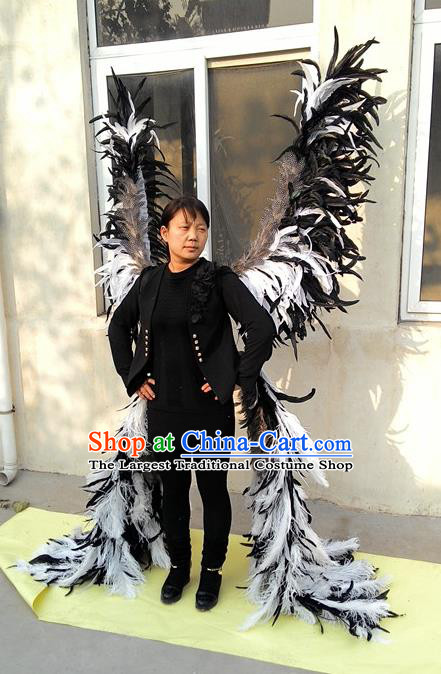 Top Stage Show Deluxe Feather Wings Opening Dance Back Accessories Brazil Parade Giant Decorations Miami Angel Catwalks Props