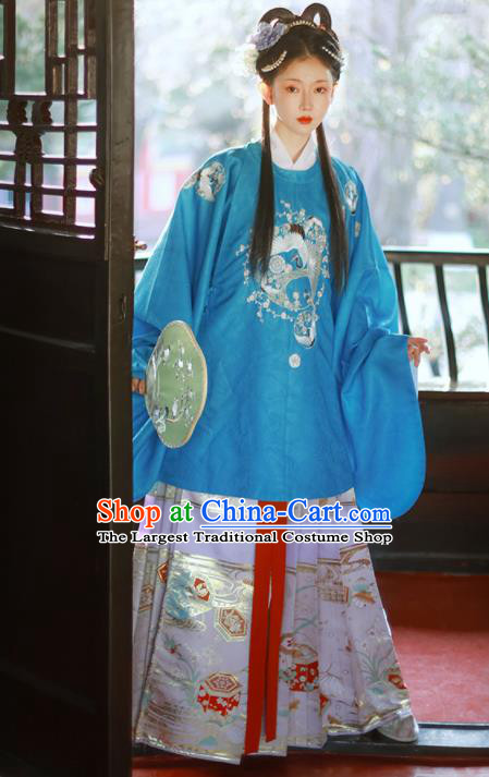China Traditional Women Hanfu Dress Apparels Ancient Palace Beauty Garment Costumes Ming Dynasty Princess Historical Clothing