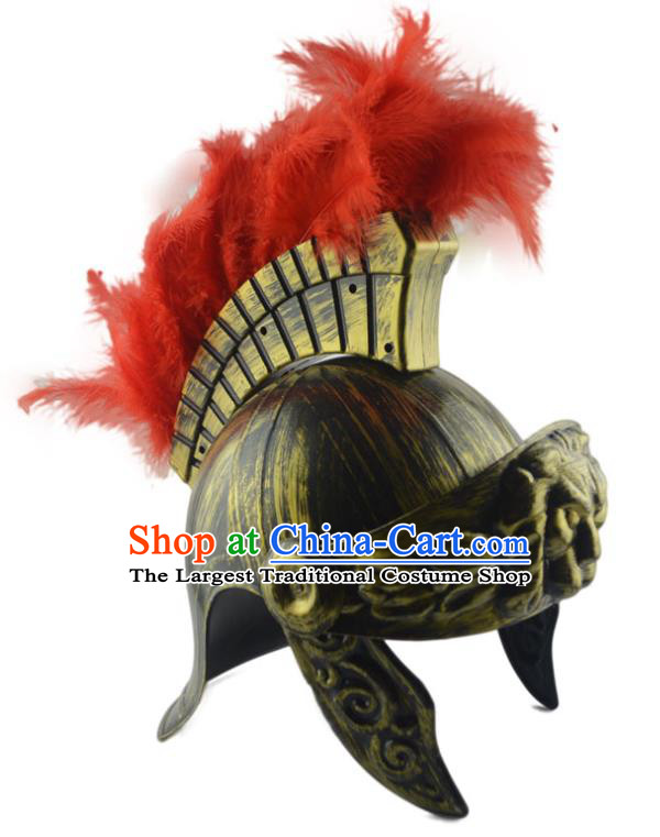 Professional Halloween Cosplay Warrior Hat Sparta General Hair Accessories Rome Hero Headwear Fancy Ball Helmet Headdress