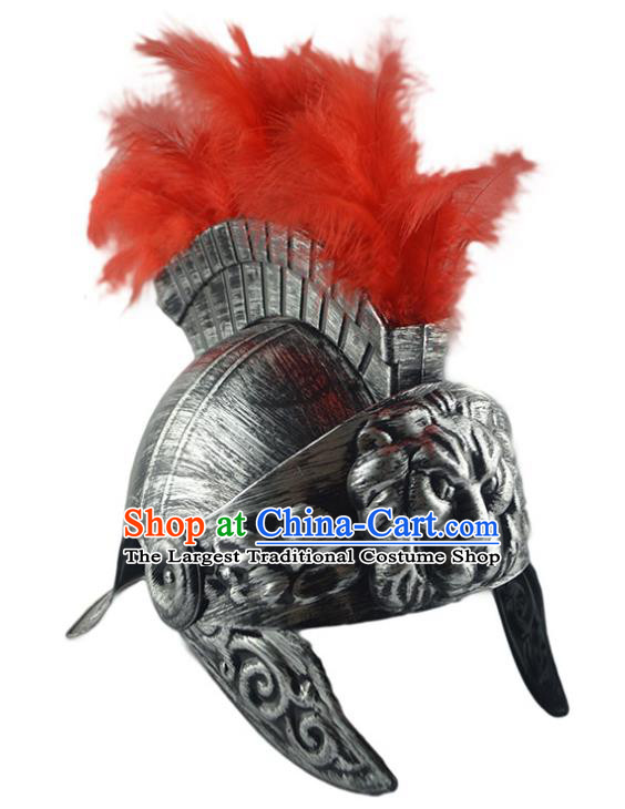 Professional Halloween Fancy Ball Helmet Headdress Cosplay Warrior Hat Sparta General Hair Accessories Rome Hero Headwear