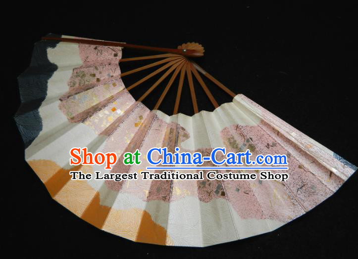 Japan Geisha Dance Fan Traditional Stage Performance Folding Fan Handmade Kimono Accordion Craft