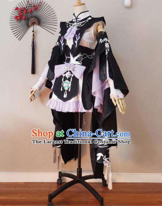 China Ancient Chivalrous Woman Short Dress Outfits Traditional JX Online Swordswoman Clothing Cosplay Fairy Garment Costumes