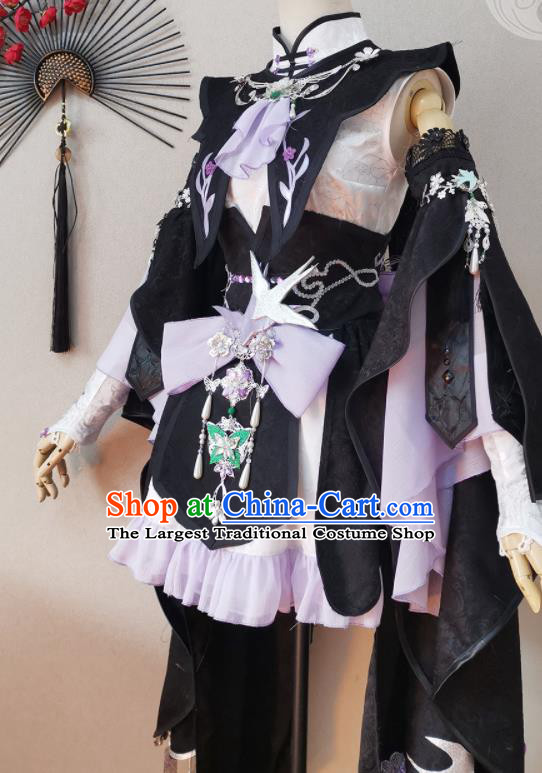 China Ancient Chivalrous Woman Short Dress Outfits Traditional JX Online Swordswoman Clothing Cosplay Fairy Garment Costumes