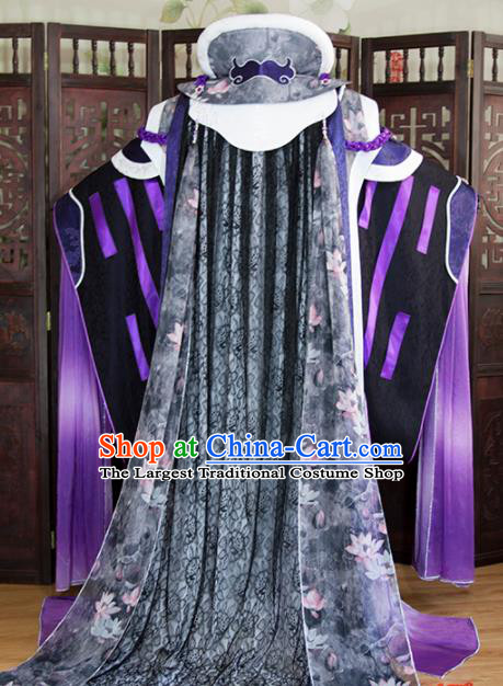 China Ancient Young Hero Garment Costumes Traditional Puppet Show Knight Uniforms Cosplay Swordsman Hanfu Clothing