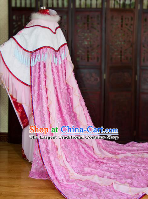 China Cosplay Swordswoman Garment Costumes Ancient Princess Pink Hanfu Dress Traditional Puppet Show Feng Cailing Clothing