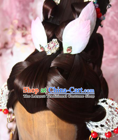 Chinese Traditional Puppet Show Goddess Nuhuo Hair Accessories Cosplay Queen Headdress Ancient Swordswoman Wigs and Hair Crown