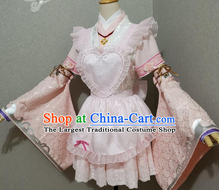 Top Magic Princess Clothing Cosplay Maidservant Dress Halloween Fancy Ball Garment Costume