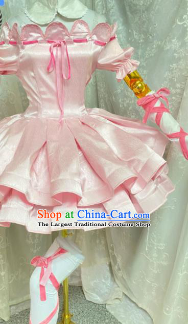 Top Cosplay Angel Pink Short Dress Halloween Fancy Ball Magic Girl Garment Costume Cartoon Young Beauty Clothing