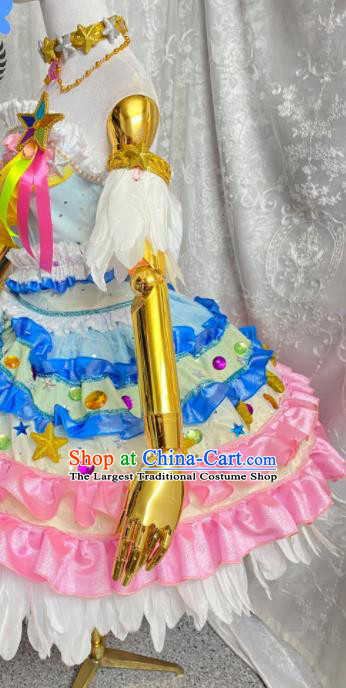 Top Cartoon Flowers Fairy Princess Clothing Cosplay Angel Short Dress Halloween Fancy Ball Garment Costume