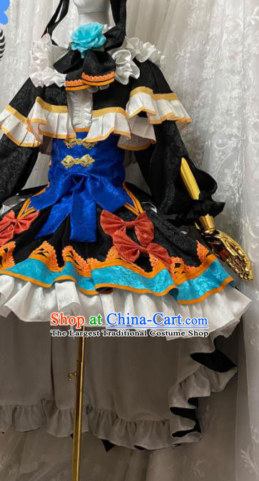 Top Cosplay Angel Black Short Dress Outfits Christmas Day Performance Garment Costume Cartoon Magic Girl Clothing