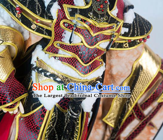 Chinese Traditional Puppet Show General Garment Costumes Cosplay Swordsman Clothing Ancient King Uniforms