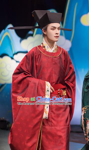 China Ancient Young Childe Garment Costumes Traditional Wedding Hanfu Robe Attire Song Dynasty Official Historical Clothing for Men