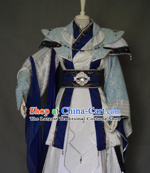 Chinese Cosplay Young General Clothing Ancient Childe Uniforms Traditional Puppet Show Swordsman Murong Ning Garment Costumes