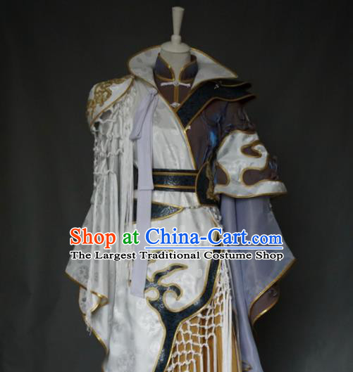 Chinese Traditional Puppet Show Swordsman Garment Costumes Cosplay Young Childe Clothing Ancient Royal King Uniforms