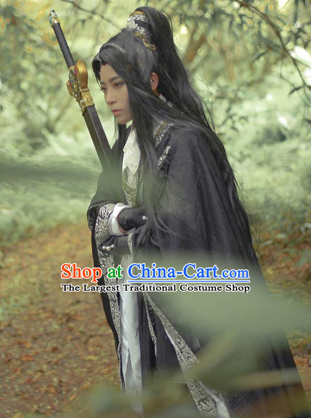 Chinese Cosplay Swordsman Clothing Ancient Chivalrous Male Uniforms Traditional Puppet Show Knight Garment Costumes