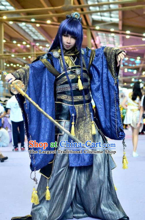Chinese Traditional Puppet Show Warrior Jian Wuji Garment Costumes Cosplay Swordsman Clothing Ancient Young Hero Uniforms