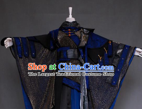 Chinese Cosplay Castellan Clothing Ancient Swordsman Uniforms Traditional Puppet Show Knight Jian Wuji Garment Costumes